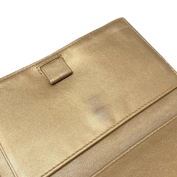 Auth COACH Op Art - Gold Cream PVC Agenda - Picture 5 of 6